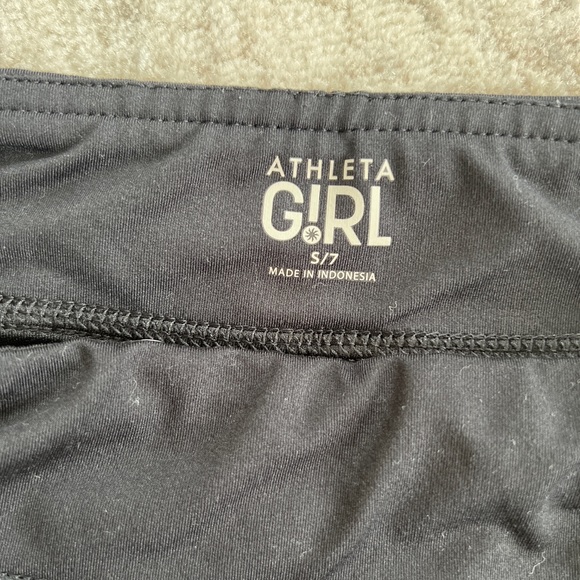 Athleta Girl Black Workout Shorts Size 7 - Picture 2 of 4